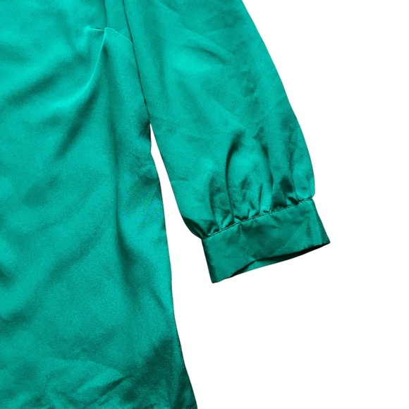 Merona Teal Scoop Neck Peplum Sleeve Tunic Size XS - Picture 3 of 5